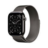 Apple Watch S11 Cellular 46mmスレートチタニウムケースとスレートミラネーゼループ - S/M