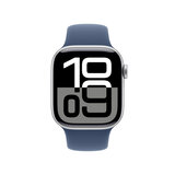 Apple Watch Series 10（GPSモデル）- 42mmシルバーアルミニウムケースとデニムスポーツバンド - M/L