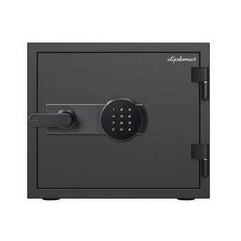 ディプロマット タッチパネル式 耐火・耐水デザイン金庫 19L 119HTPWR