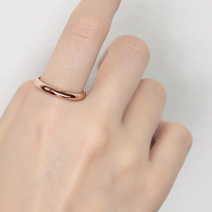 18K ピンクゴールド マリッジリング 3.0mm 16号