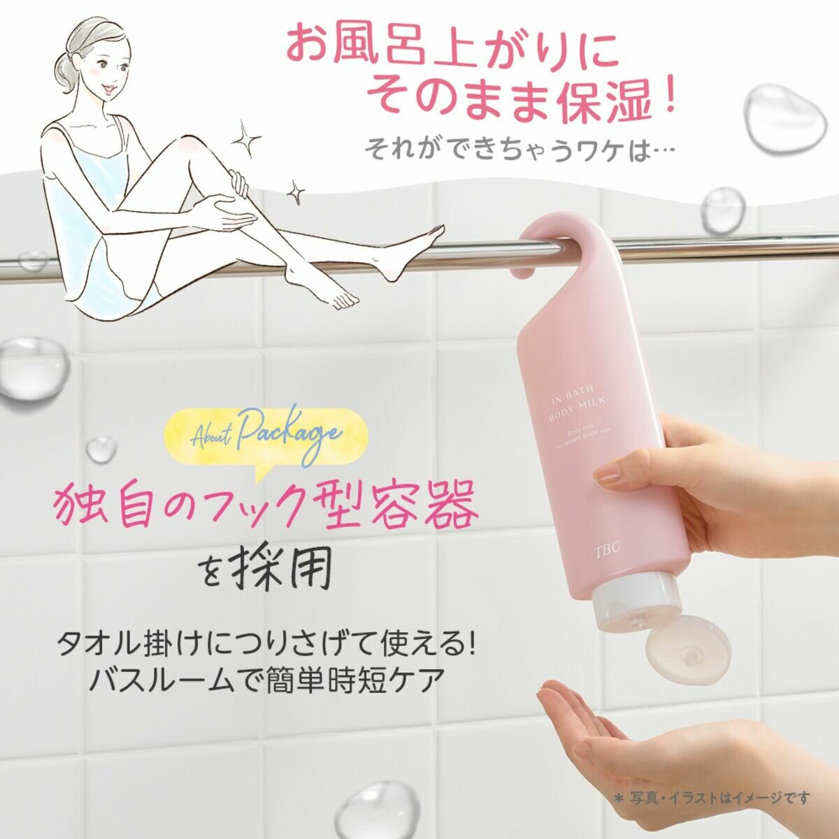 TBC 薬用 インバスボディミルク ローズ 300g