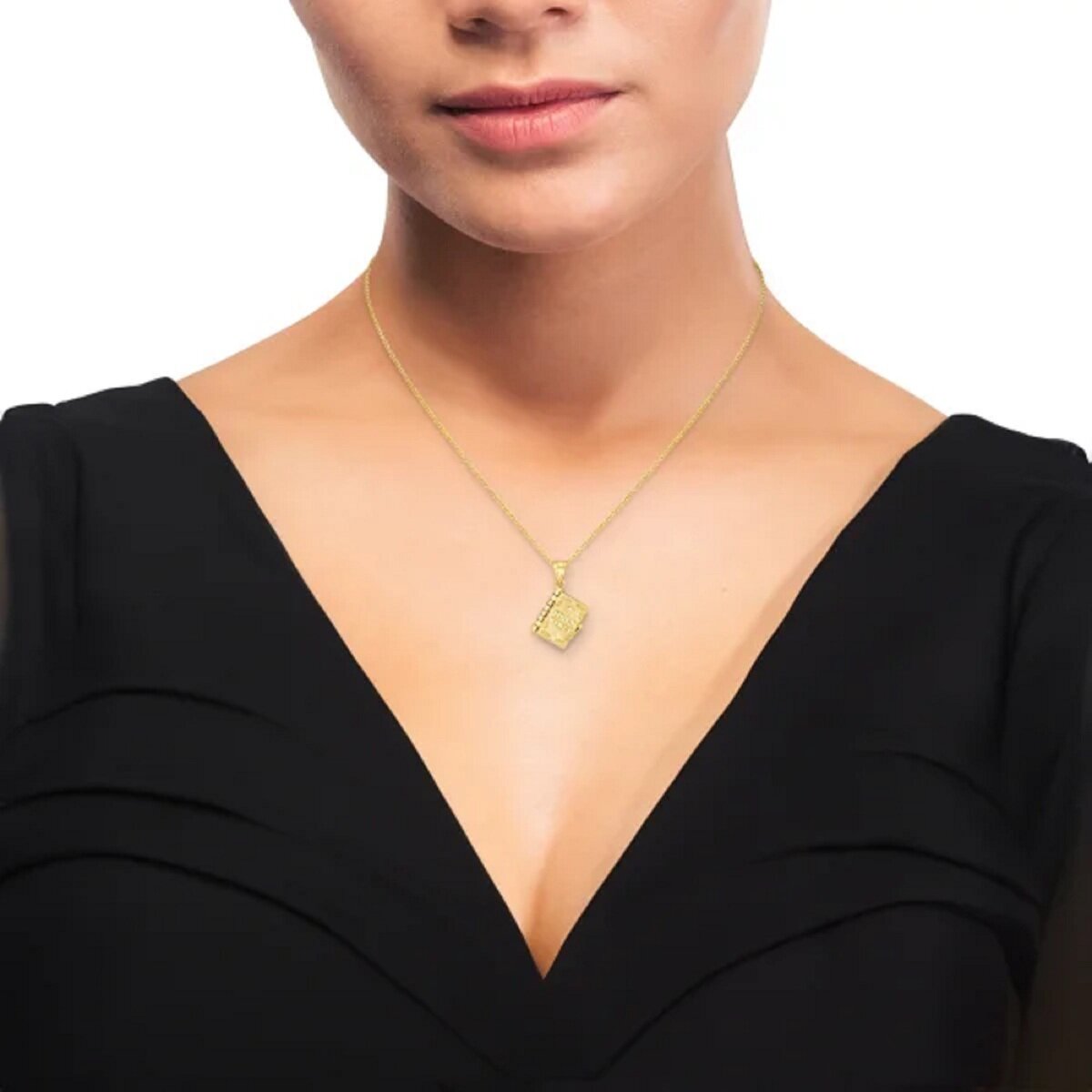 14K Yellow Gold バイブル ペンダント