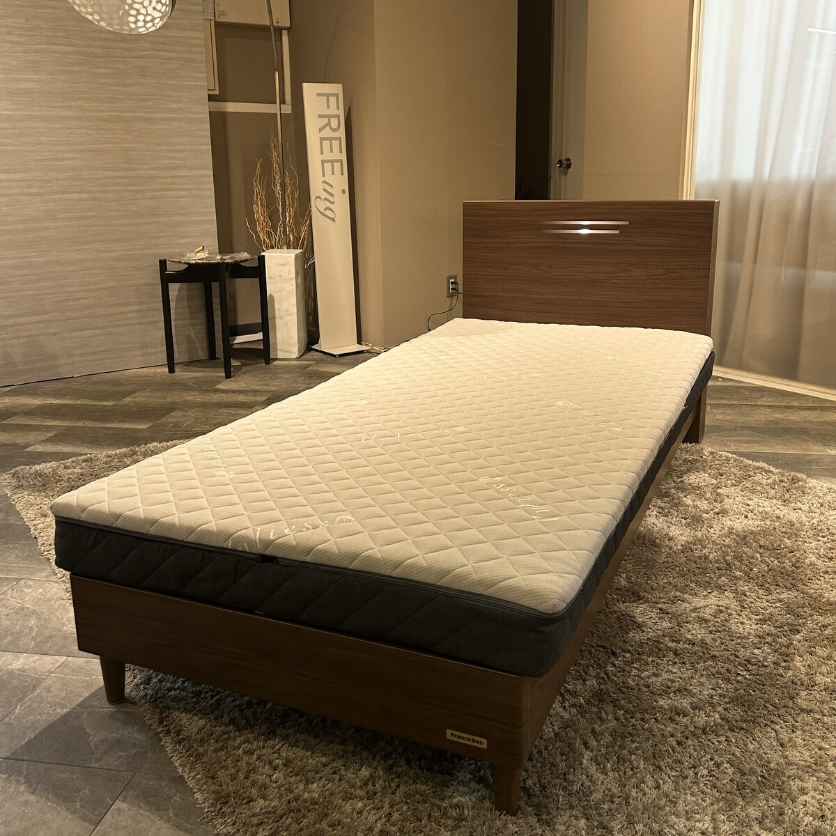 フランスベッド CCⅡベッドフレーム セミシングル ミディアムブラウン