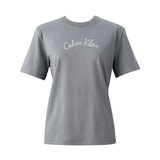 カルバンクライン レディース 半袖ロゴTシャツ ピューター S