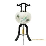盆提灯 行灯 黒樹大11号絹二重絵入