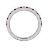 18K ホワイトゴールド 0.15カラット ダイヤモンド & ルビー リング