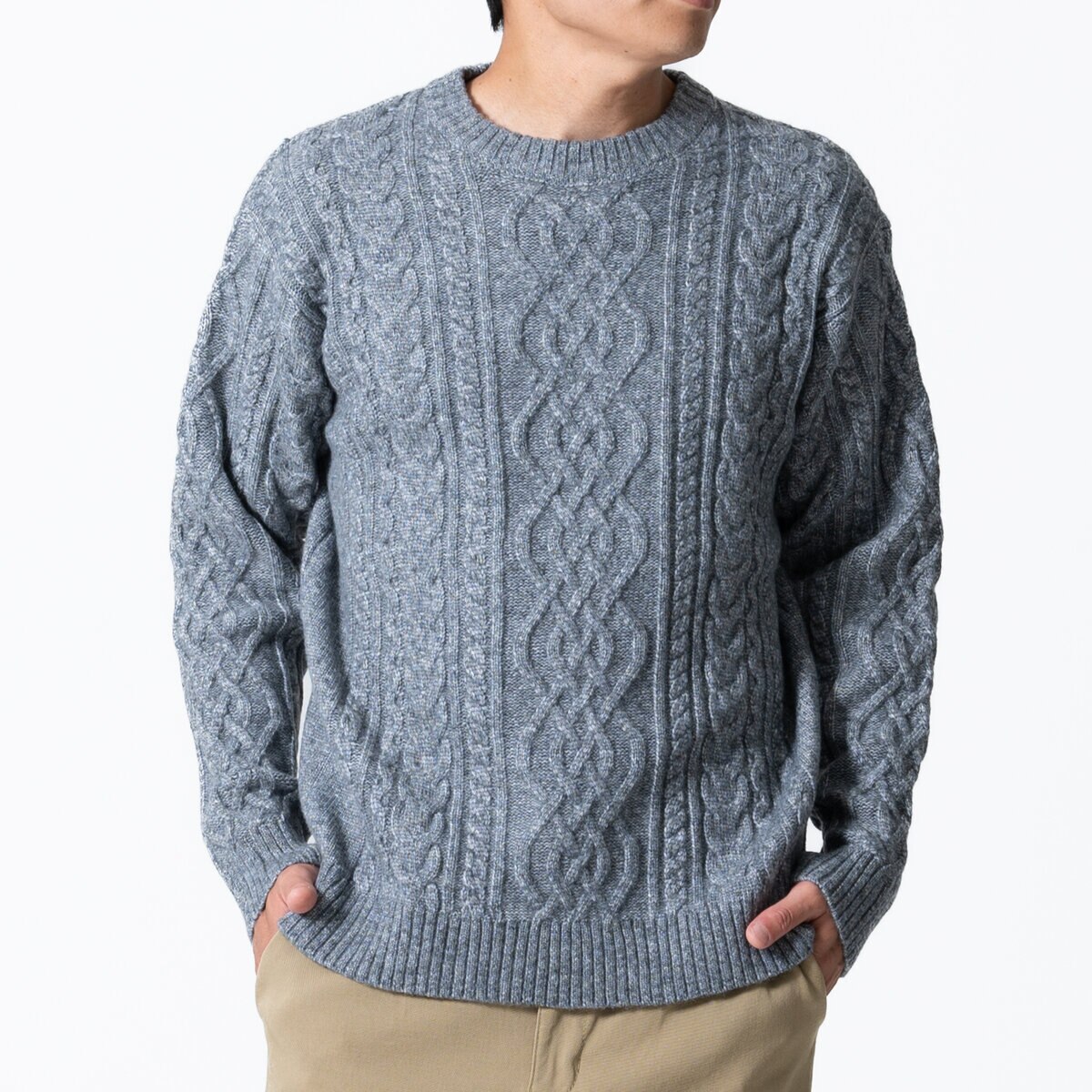 エディー・バウアー メンズ セーター チャコールグレイ S