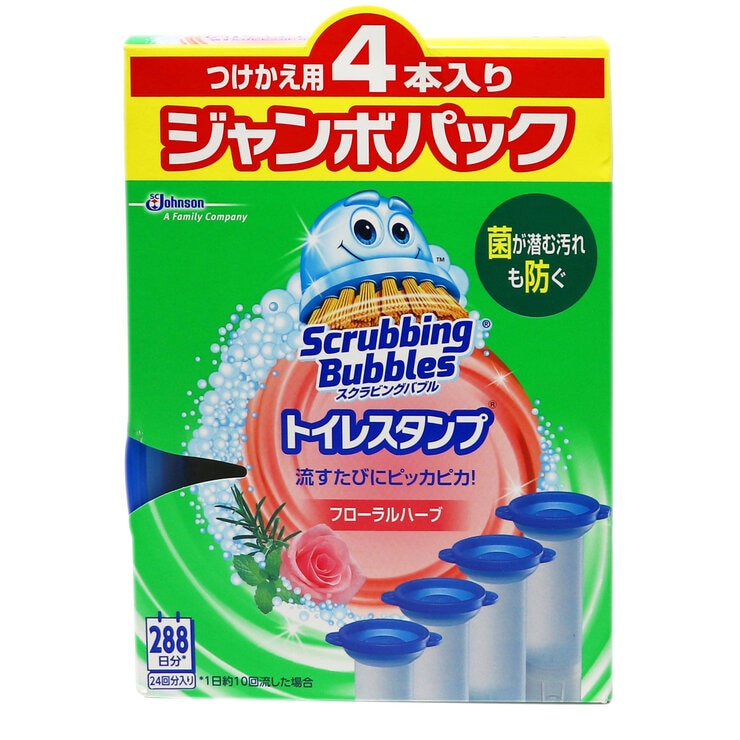 スクラビングバブル トイレスタンプ フローラル 付替用 38g x 4本 スクラビングバブル トイレスタンプ フローラル 付替用 38g x 4本