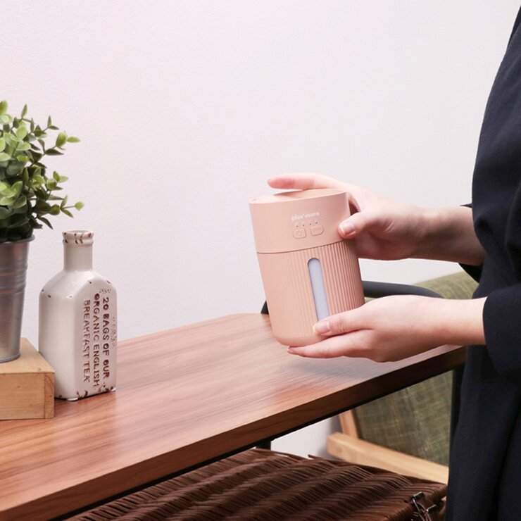 プラスモア コードレス上部給水加湿器 MO-HF019 ピンク
