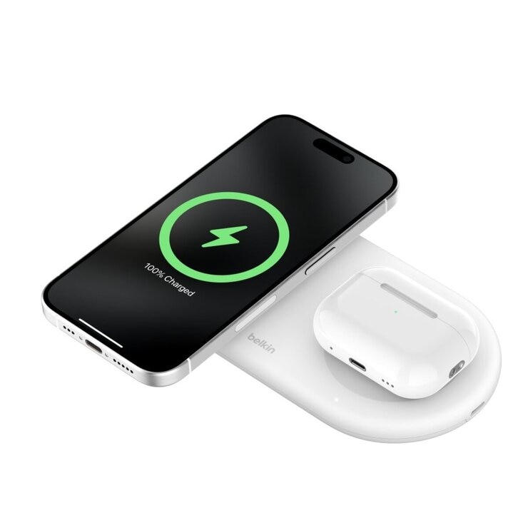 Belkin BoostCharge Pro Qi2 2-in-1 ワイヤレス充電パッド 15W
