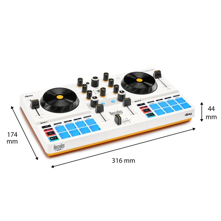 Hercules スマートフォン用モバイルDJコントローラー djay/Apple Music対応 バッテリー内蔵 Hercules スマートフォン用モバイルDJコントローラー djay/Apple Music対応 バッテリー内蔵