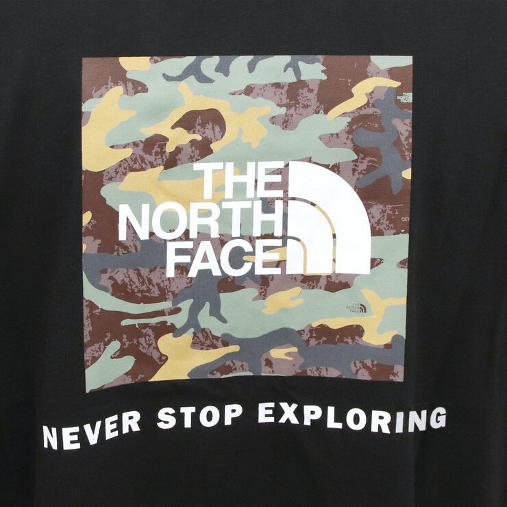 ザ ノースフェイス メンズ エボリューション ボックス カモ フィル 半袖 Tシャツ ブラック S