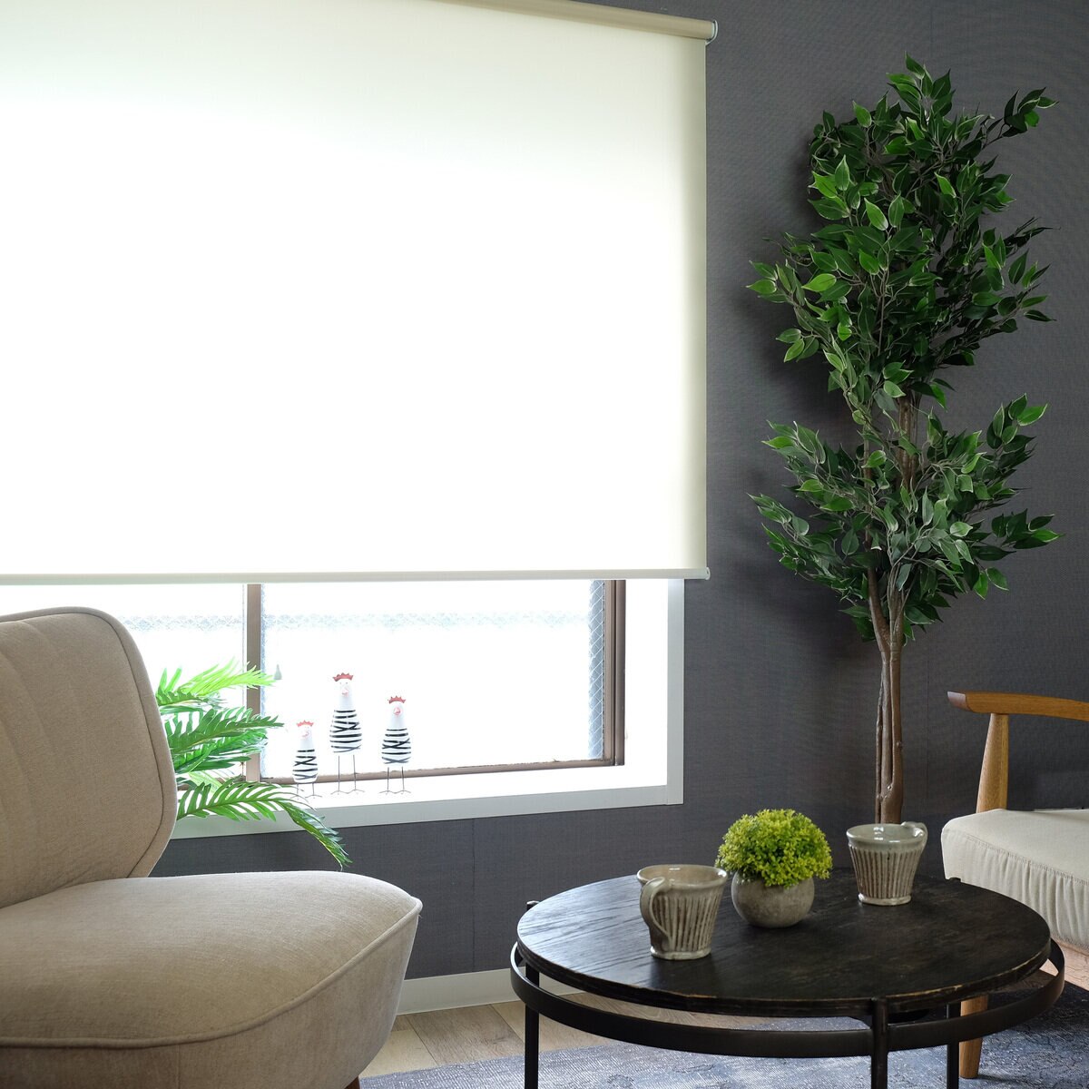 トーソー ロールスクリーン ラビータ 180 cm x 200 cm プレーンアイボリー