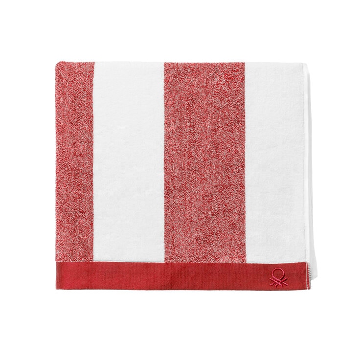ベネトン ビーチタオル 90cm x 160cm レッド