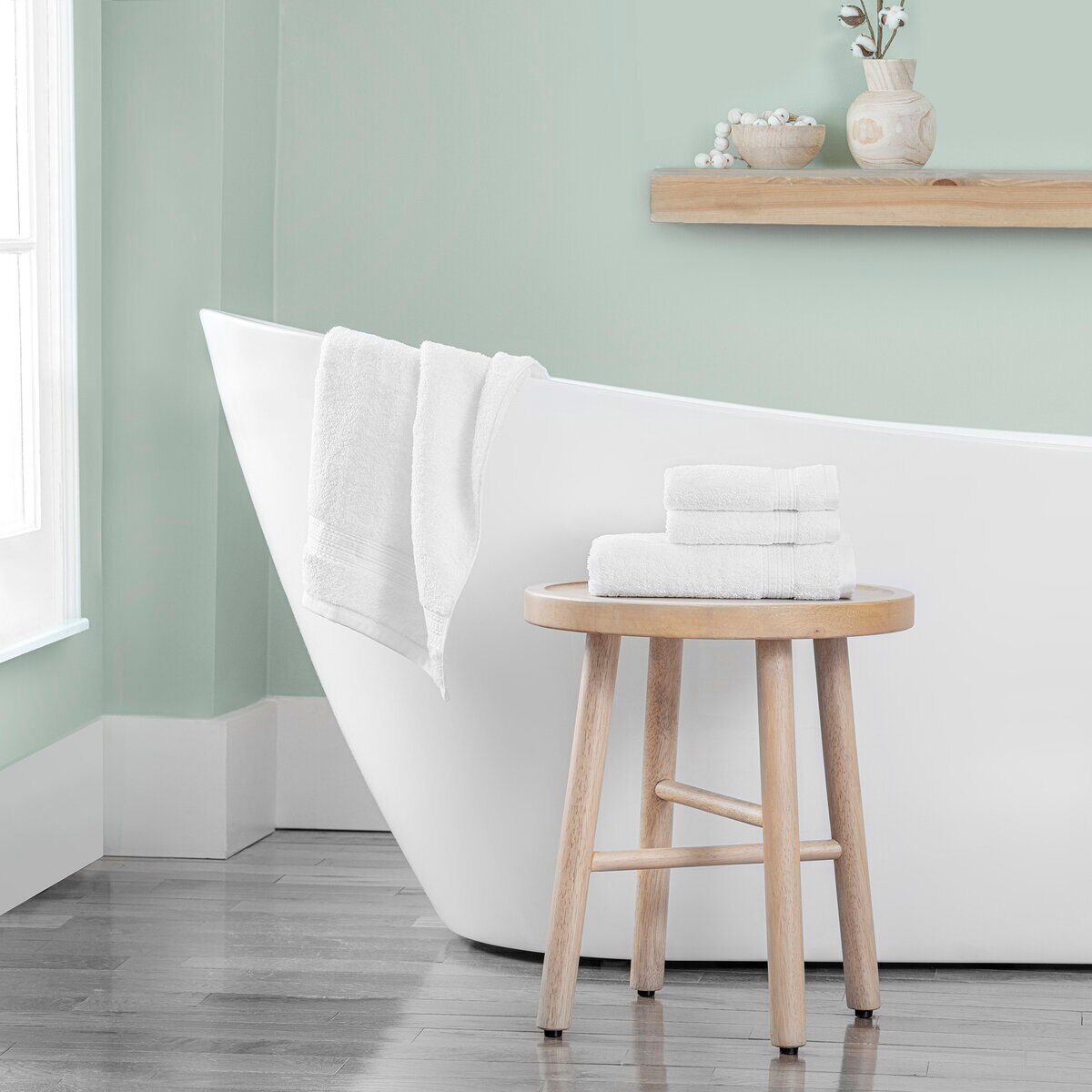 グランデュール ハンドタオル2枚 + ウォッシュタオル2枚 セット ホワイト