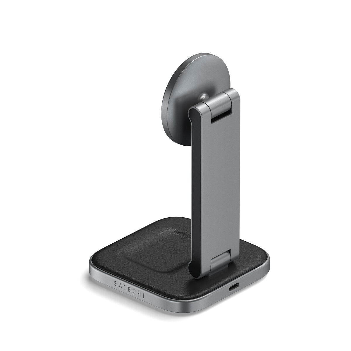 Satechi 2-in-1 フォアダブル QI2 ワイヤレスチャージングスタンド グレー