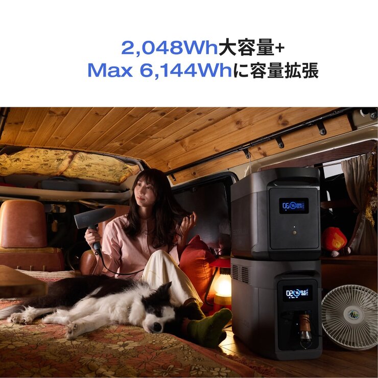 EcoFlow(エコフロー) ポータブル電源 デルタ２マックス S EFD2M-S-JP 容量2,048Wh