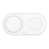 Belkin BoostCharge Pro Qi2 2-in-1 ワイヤレス充電パッド 15W ホワイト WIZ021qcWH