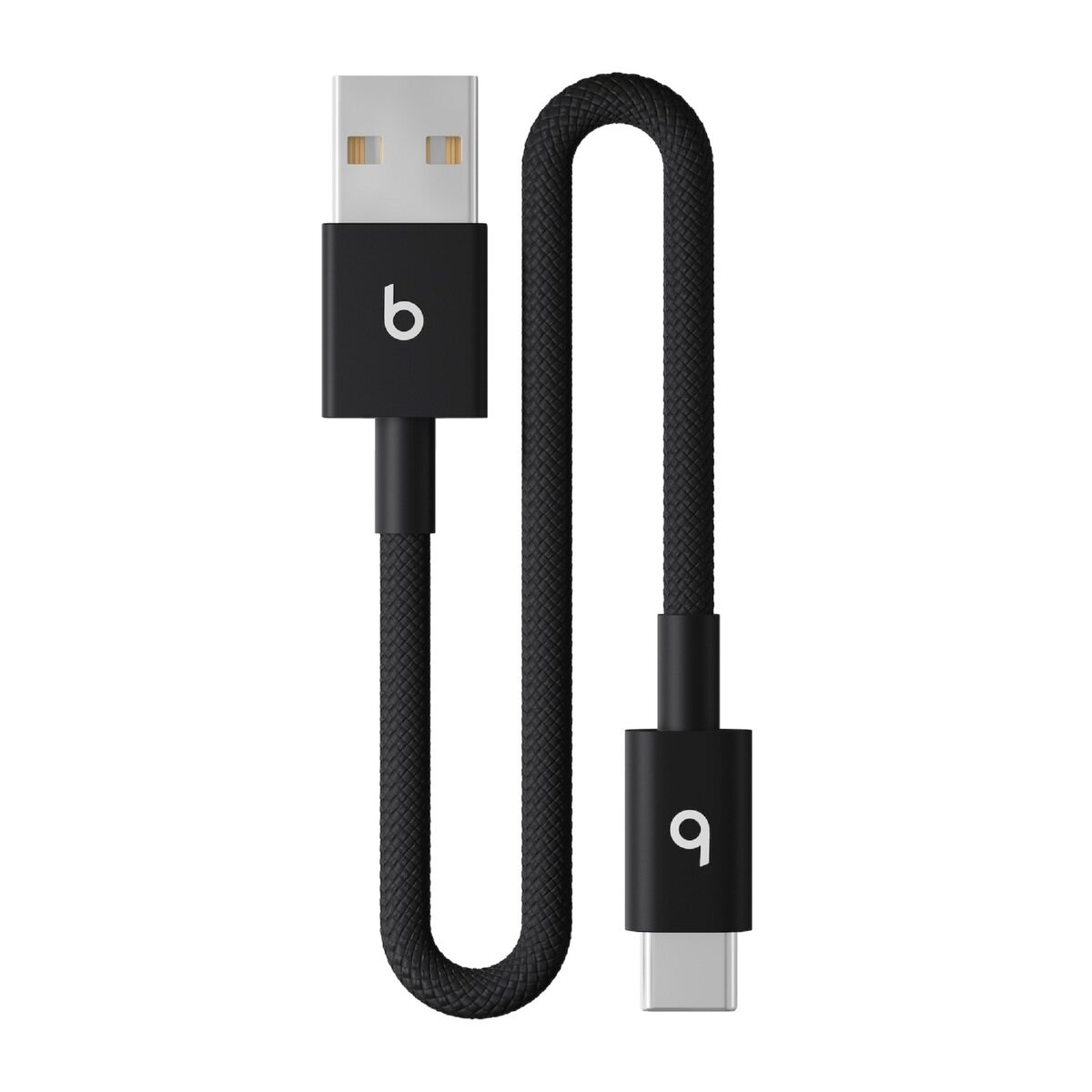 Beats USB-A - USB-C 編み込み式充電ショートケーブル (20cm) ボルトブラック