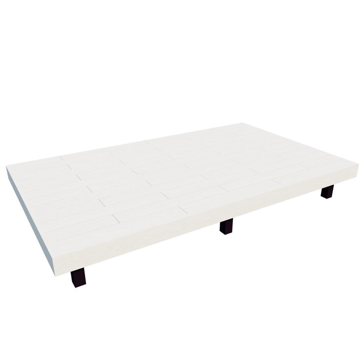 MINO 彩木 ガーデンデッキ セット W3068 x D1829 mm　ホワイト　高さ400～500mm