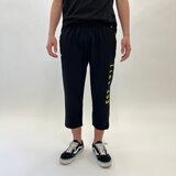 FILA メンズ クロップドパンツ ブラック/イエロー XL