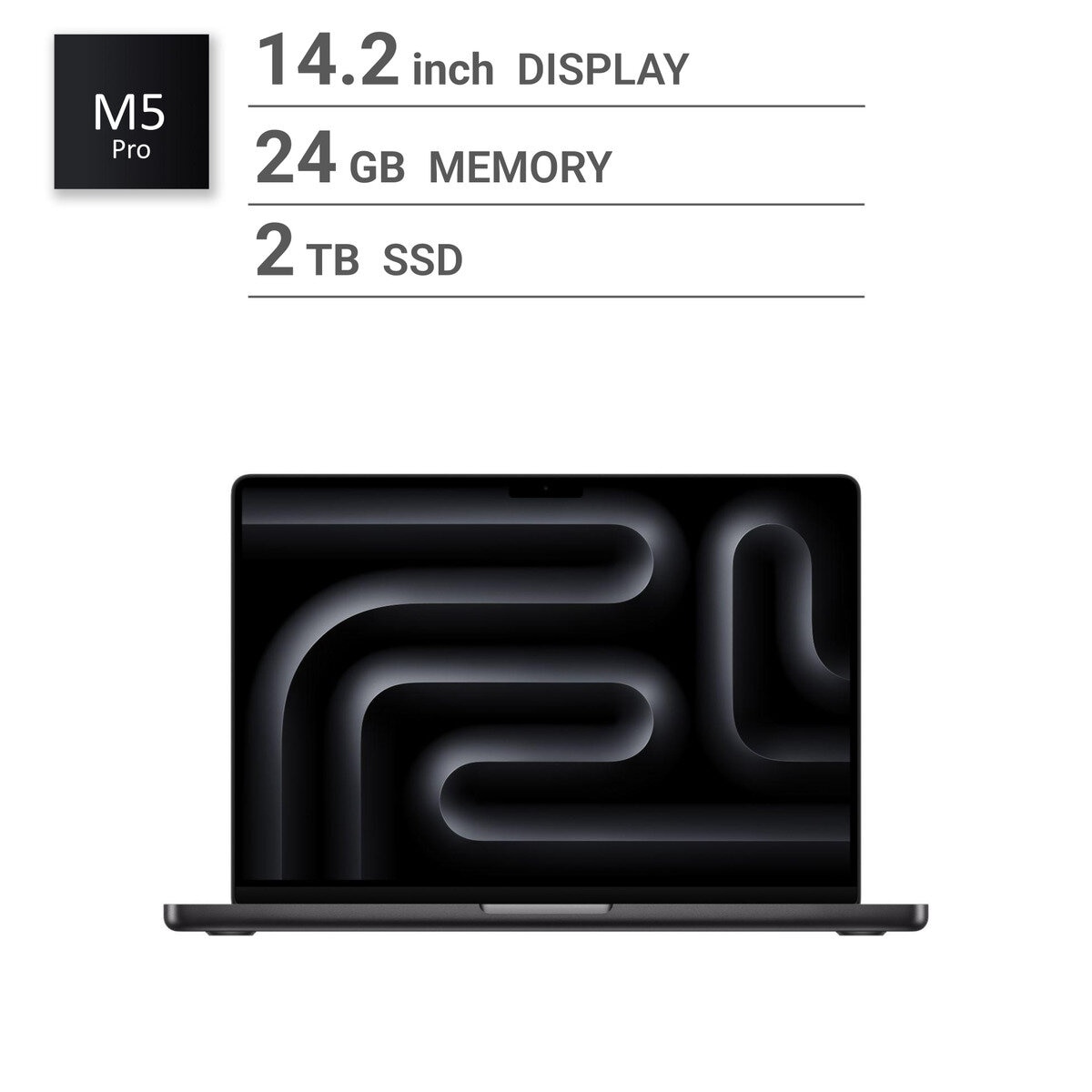 Apple/MacBook Pro 14インチ/18コアCPU/ 20コアGPU/M5 Proチップ /24GB/2TB SSD-スペースブラック