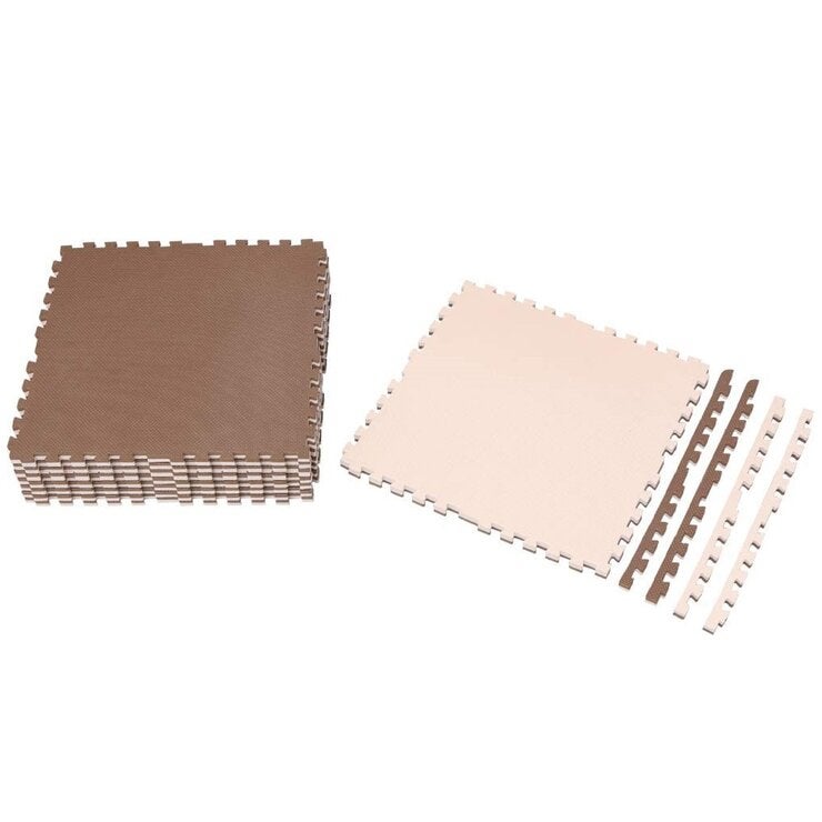 アイリスオーヤマ リバーシブルジョイントマット 16枚 60 x 60cm モカブラウン/ベージュ JMRN-616 アイリスオーヤマ リバーシブルジョイントマット 16枚 60 x 60cm モカブラウン/ベージュ JMRN-616