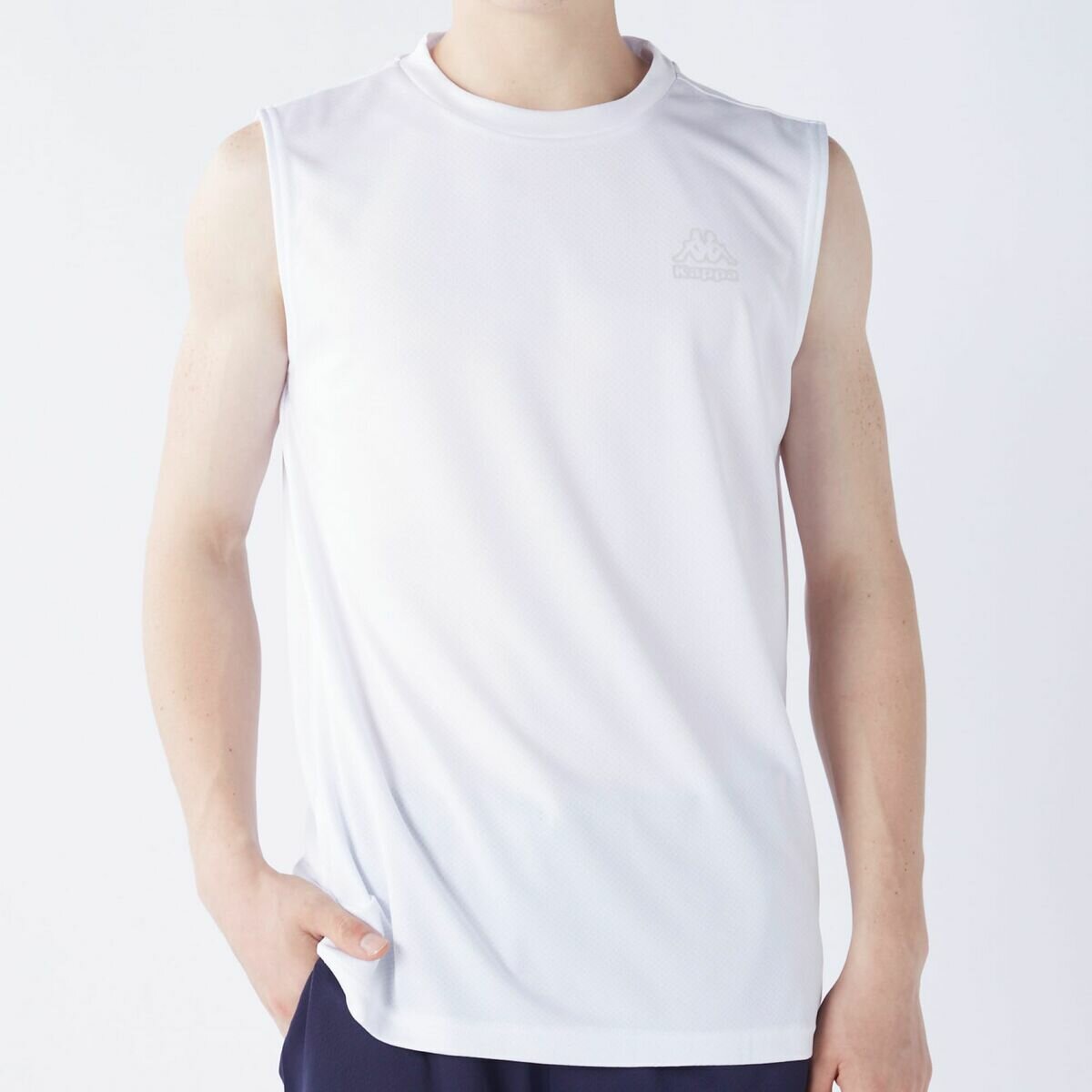 カッパ メンズ アクティブ タンクトップ / ホワイト / LL