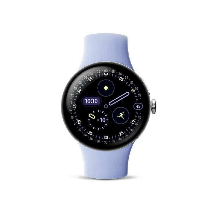 グーグル ピクセルウォッチ 4 41mm ポリッシュ シルバー アルミケース / アイリス アクティブバンド