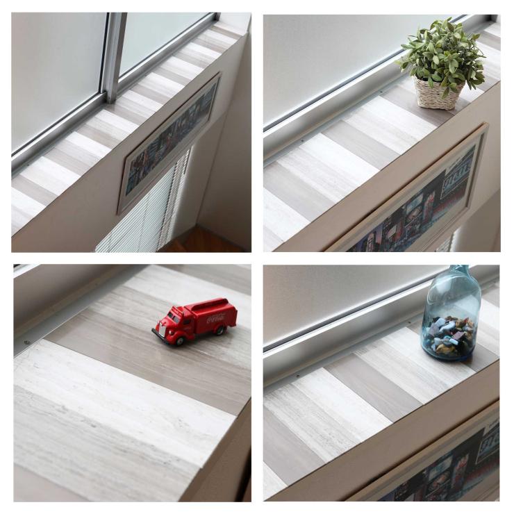 PEEL&STICK 100％天然大理石タイル 70枚 203 x 76 x 4mm ダーク PST-D01