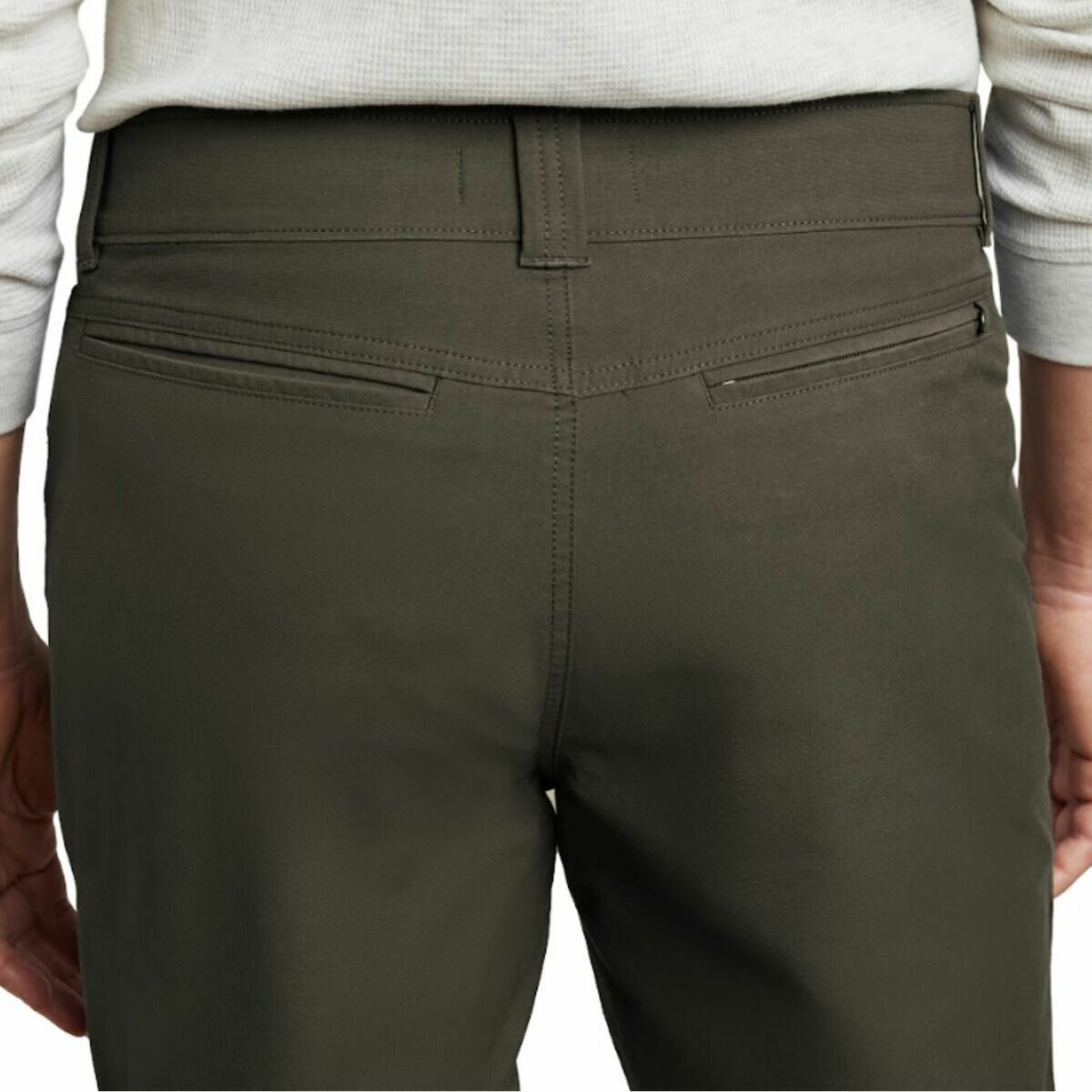 カークランドシグネチャー メンズ ストレッチテックパンツ グリーン ウエスト 36 股下 30