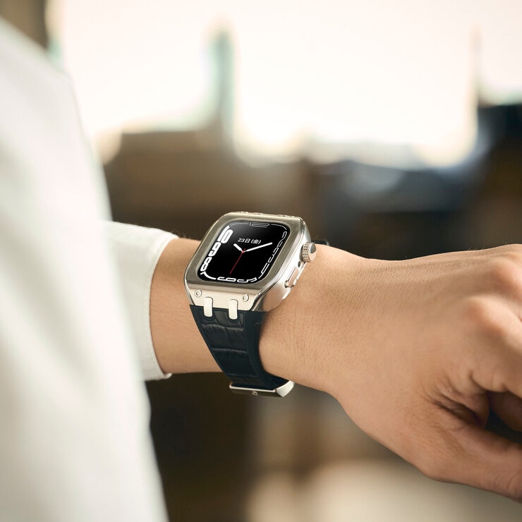 HUMBLE RICH Apple Watch Case 7/8/9対応 41mm レザー ブラック WBB0289-001 HUMBLE RICH Apple Watch Case 7/8/9対応 41mm レザー ブラック WBB0289-001