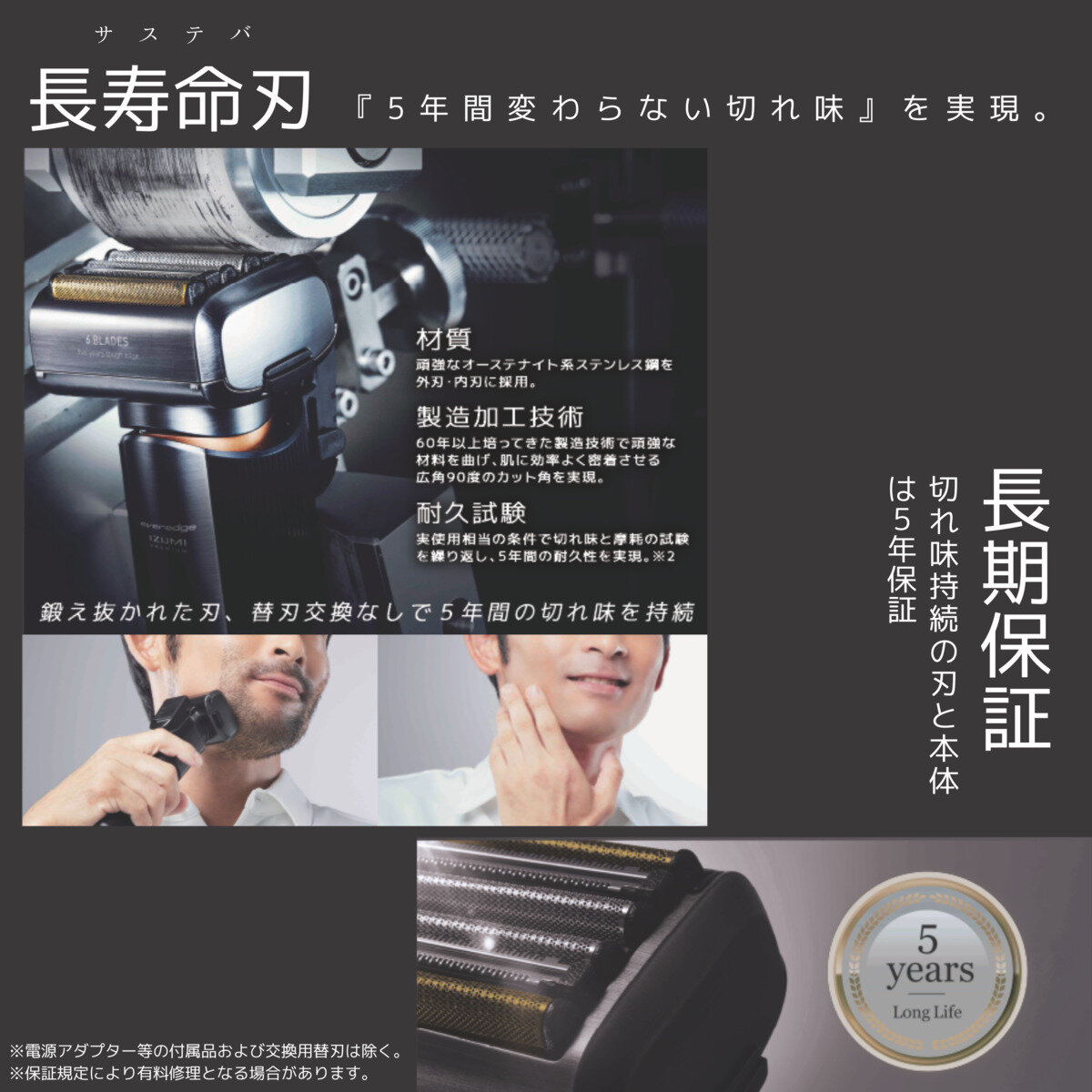 マクセルイズミ everedge 6枚刃モデル往復式シェーバー IZF