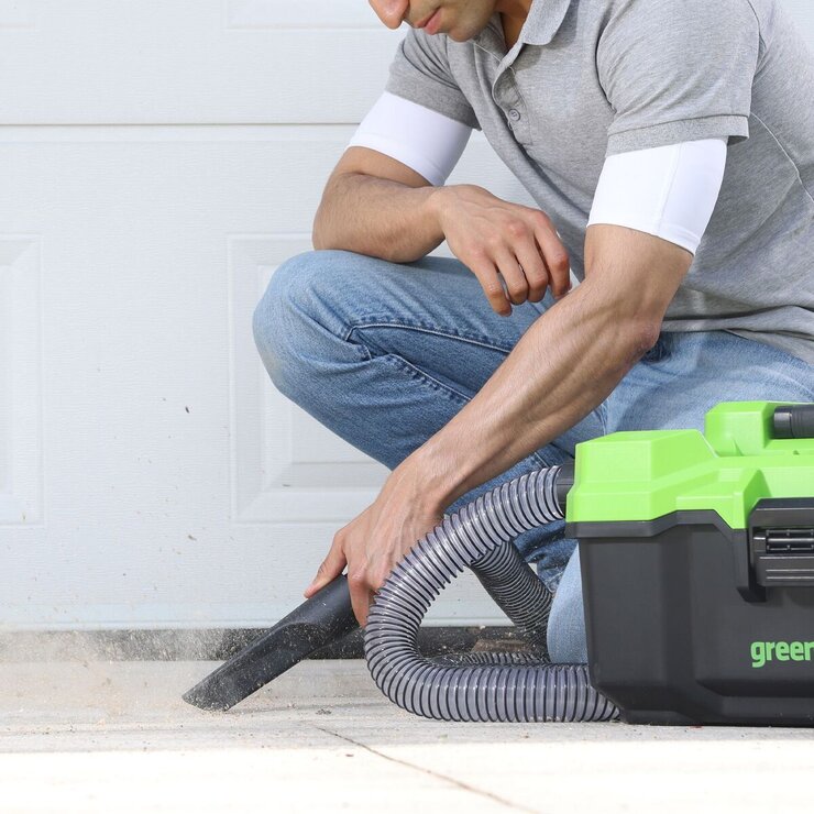 Greenworks 24V 350W 11.4L (3 Gallon) 乾湿両用掃除機