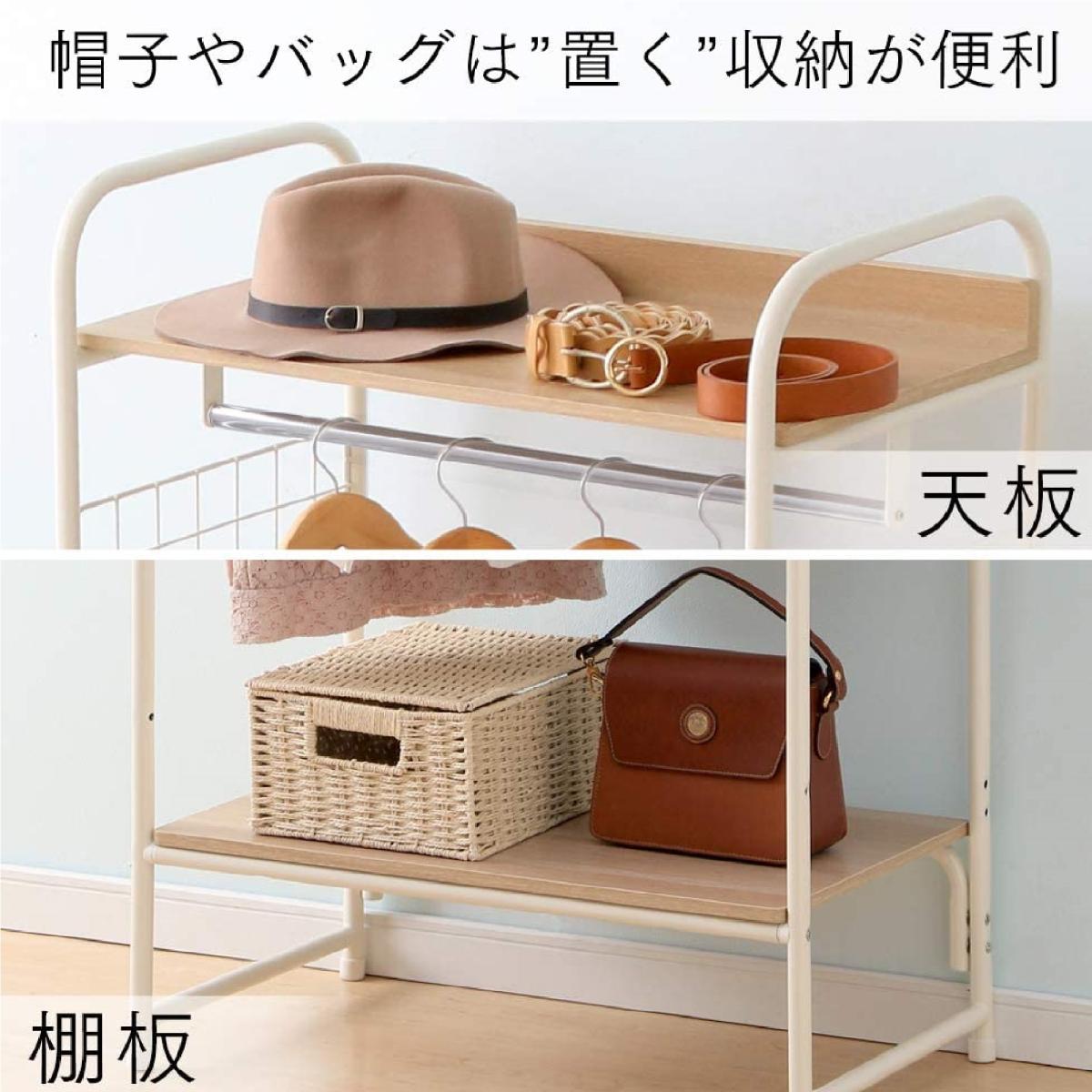 アイリスオーヤマ スタイルハンガー2WAYタイプ プレミアム メッシュパネル付  ホワイト  PI-B4