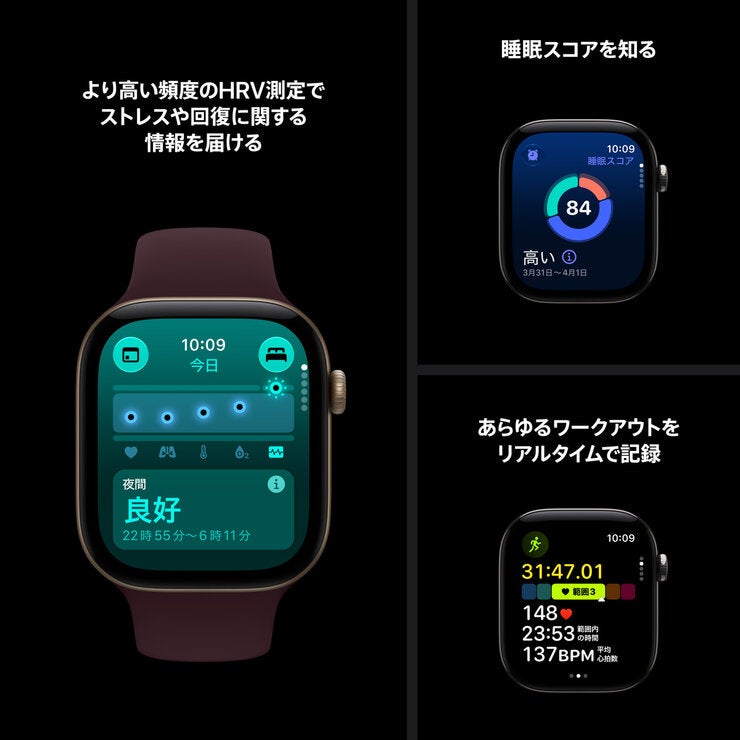 Apple Watch S12 GPS+Cellular 46mm ナイトブルーセラミックケースとネイビーブルースポーツバンド - M/L