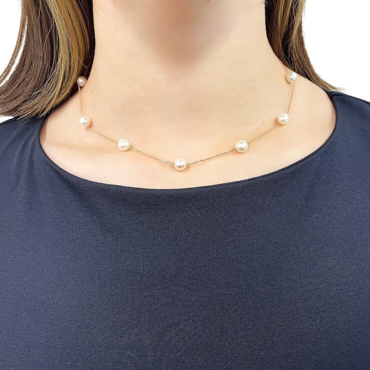 18K ピンクゴールド あこやパール ネックレス 50㎝ 18K ピンクゴールド あこやパール ネックレス 50㎝
