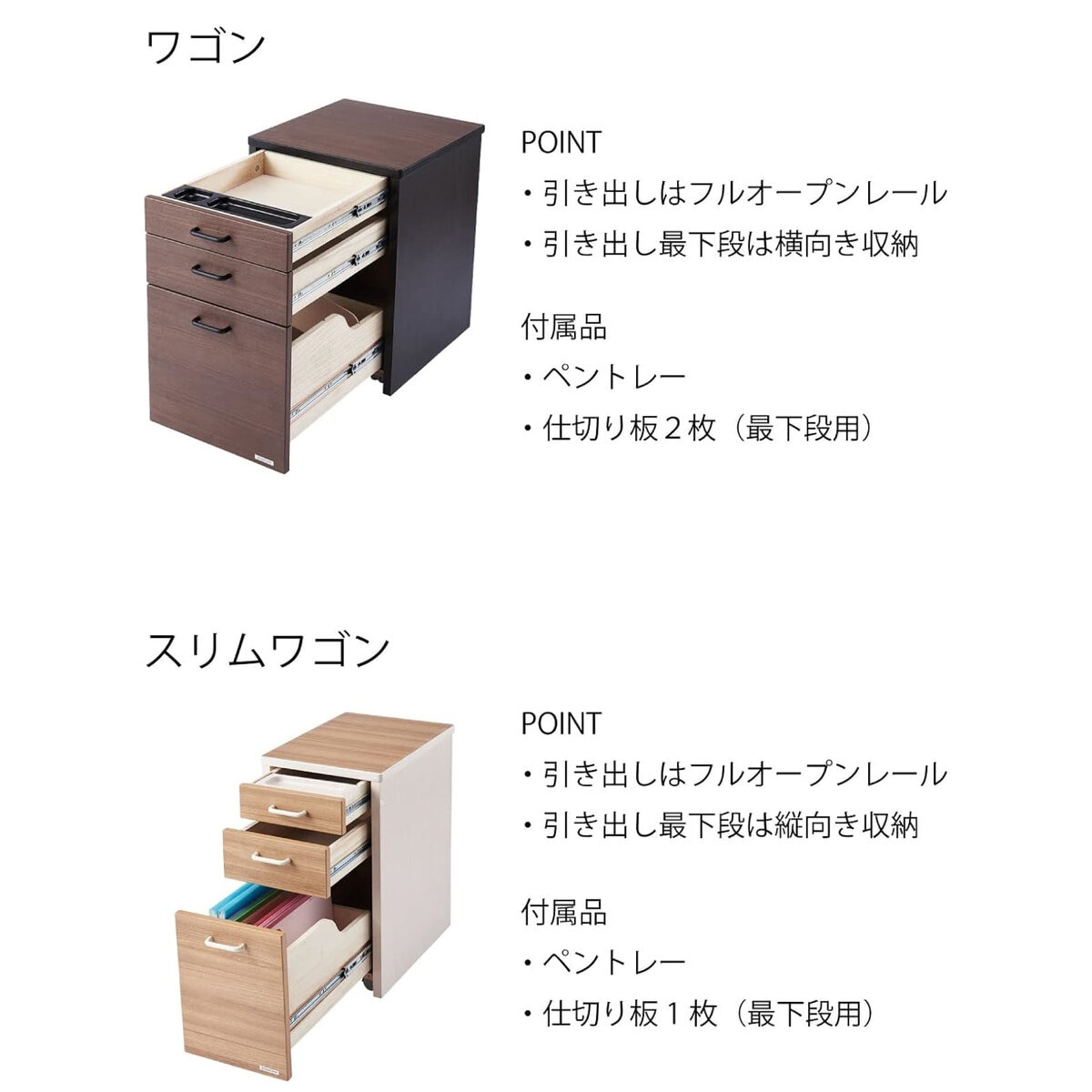 Rutra. スリムワゴン ダークウォルナット