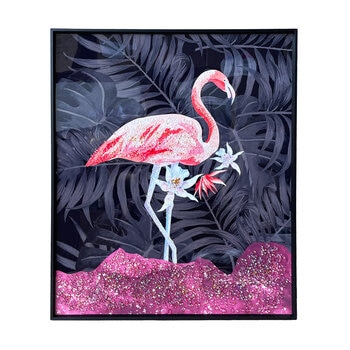 クリスタルアート フラミンゴ 51 x 61cm