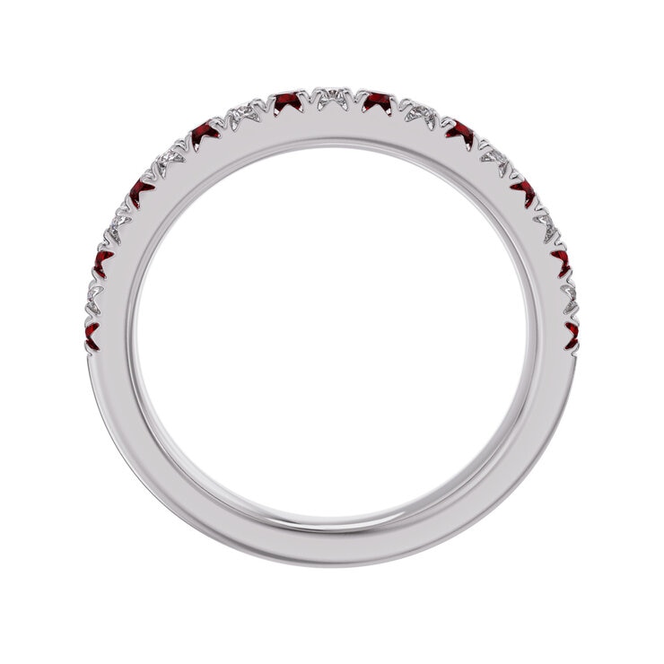 18K ホワイトゴールド 0.15カラット ダイヤモンド & ルビー リング 18K ホワイトゴールド 0.15カラット ダイヤモンド & ルビー リング
