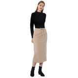 ビジット イン ニューヨーク コーデュロイ スカート ベージュ L