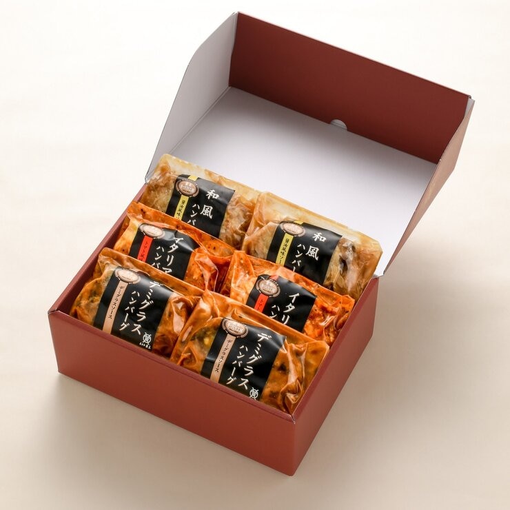 【冷凍】米沢牛入りハンバーグセット 各150g x 2個（計6個）