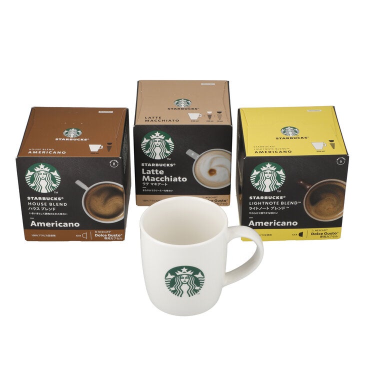 スターバックス ドルチェグスト互換カプセル 12杯分 × 3アソート オリジナルマグカップ付き スターバックス ドルチェグスト互換カプセル 12杯分 × 3アソート オリジナルマグカップ付き