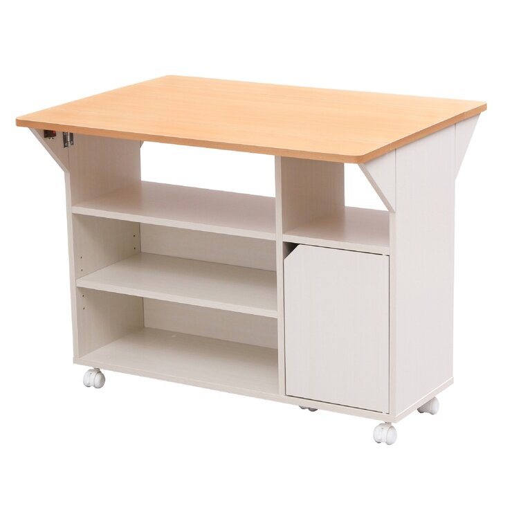 アイリスオーヤマ 扉付きキッチンワゴン 奥行37～64.4cm TKW-90