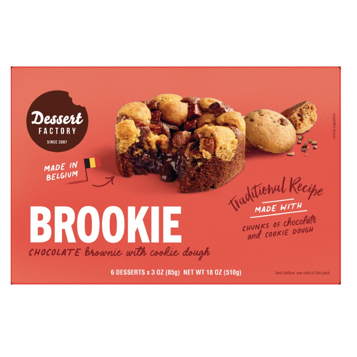 Delici デザートファクトリー ブルッキー(ブラウニーｘクッキー) 85g x6
