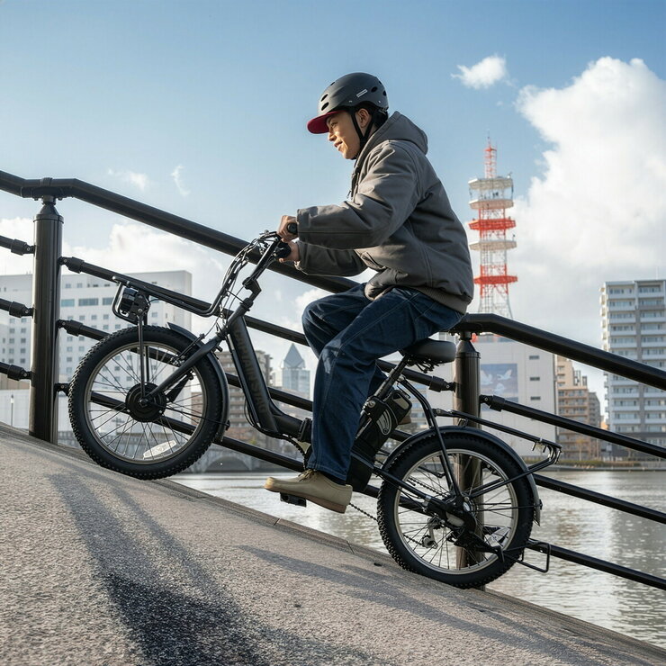 CAPTAIN STAG E BAGIE 電動アシスト自転車 マット ブラック