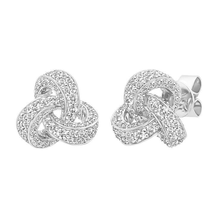 18K ホワイトゴールド 1.15カラット ダイヤモンド ピアス 18K ホワイトゴールド 1.15カラット ダイヤモンド ピアス