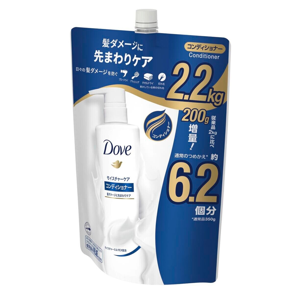 Dove (ダヴ) モイスチャー コンディショナー 詰替え用 2.2 kg
