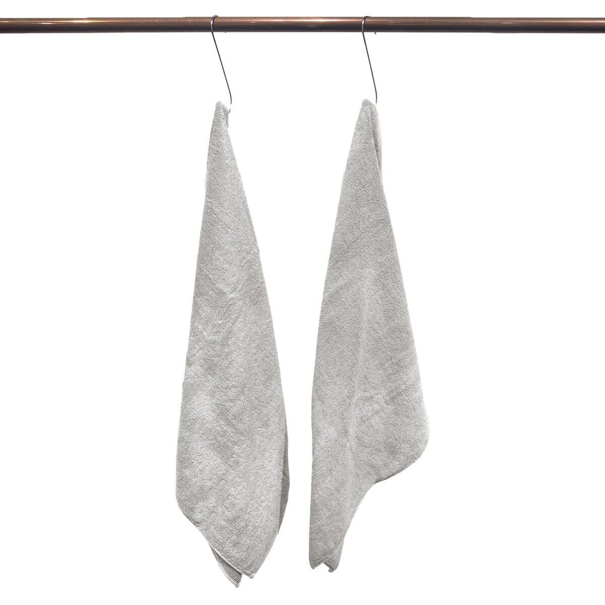 IZAWA TOWEL もっちり弾力 バスタオル 60cm x 120cm 2枚パック グレー