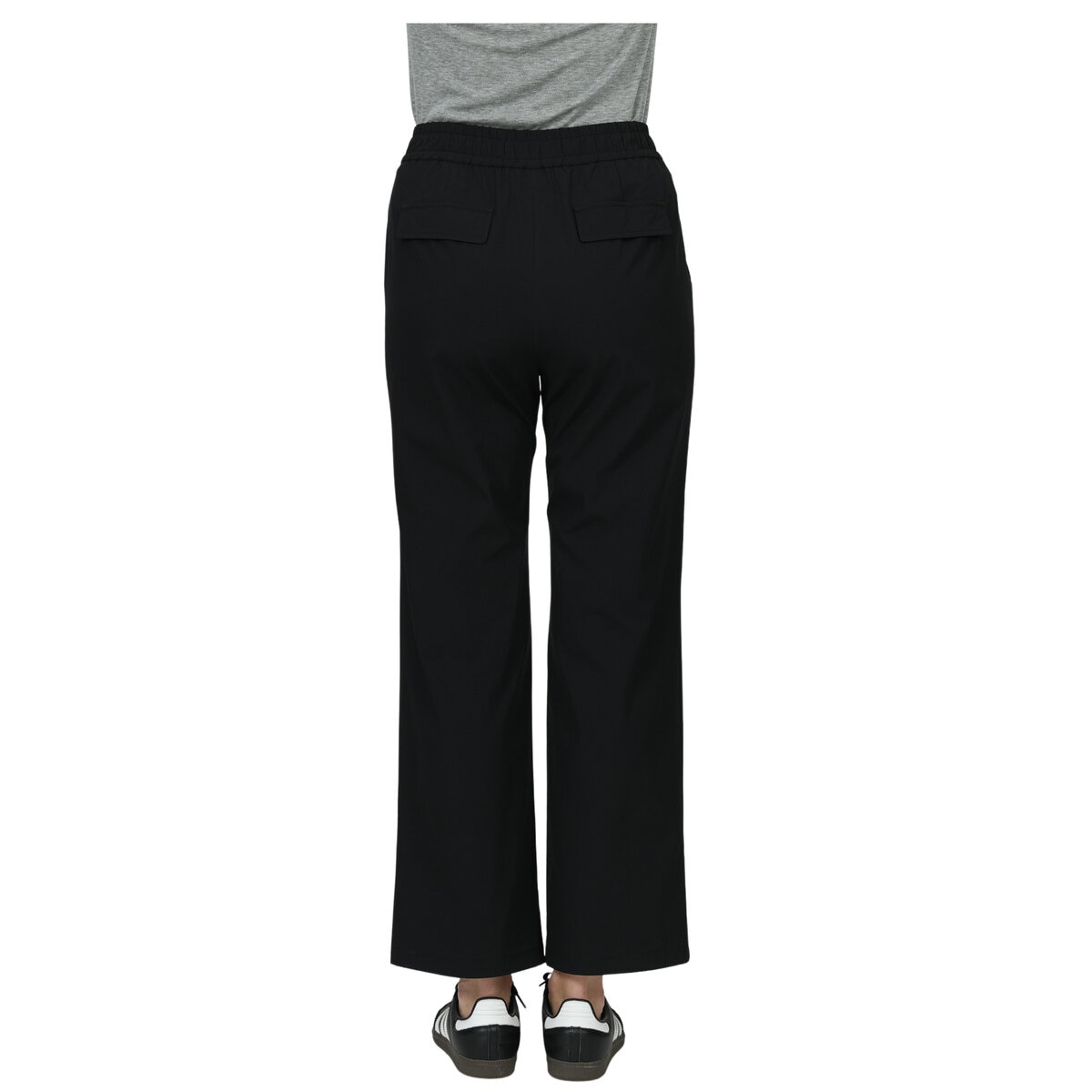 ソレチア レディース ナイロンワイドパンツ ブラック XL